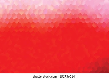 Light Red vector texture with colorful hexagons. Illustration of abstract hexagons on colorful surface. Pattern for texture of wallpapers.