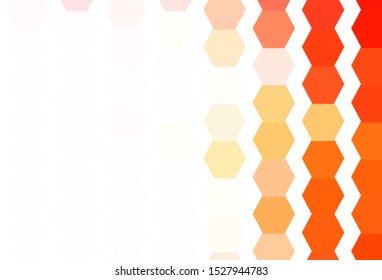 Light Red vector texture with colorful hexagons. Illustration of colored hexagons on blur surface. New template for your brand book.