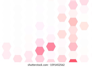 Light Red vector texture with colorful hexagons. Colorful hexagons on blur backdrop. Design for website posters, banners.