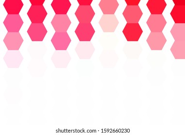 Light Red vector texture with colorful hexagons. Illustration with set of colorful hexagons. Design for your business advert.