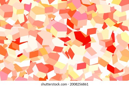 Light Red vector texture with colorful hexagons. Abstract illustration with colorful hexagons. New template for your brand book.
