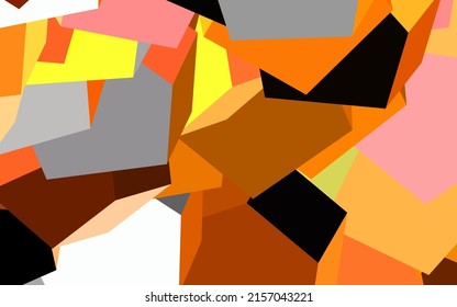Textura vectorial de color rojo claro con hexágonos coloridos. Ilustración abstracta brillante en estilo hexagonal. Patrón de textura de papel pintado.