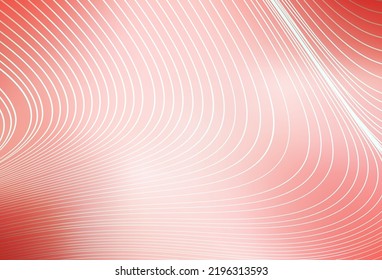 Textura vectorial de color rojo claro con líneas curvas. Muestra con líneas de colores, formas. Plantilla sencilla para su diseño.