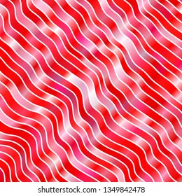 Light Red vector texture with curves. Brand new colorful illustration with bent lines. Pattern for ads, commercials.