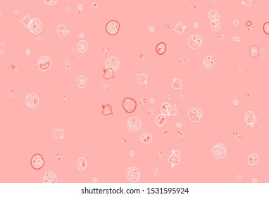 Light Red vector texture with delicious snacks. Decorative illustration with food on abstract template. Design for ad, poster, banner of cafes or restaurants.