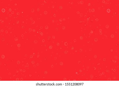 Light Red vector texture with delicious snacks. Glitter abstract sketch with gourmet food. Template for meal cooking in kitchen.
