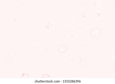 Light Red vector texture with delicious snacks. Decorative illustration with food on abstract template. Template for meal cooking in kitchen.