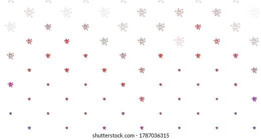 Light red vector texture with disease symbols. Colorful abstract illustration with gradient medical shapes. Wallpaper for health protection.