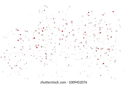 Light Red vector  texture with disks. Illustration with set of shining colorful abstract circles. The pattern can be used for beautiful websites.