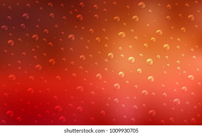 Light Red vector texture with disks. Glitter abstract illustration with blurred drops of rain. The pattern can be used for aqua ad, booklets.