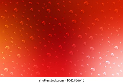 Light Red vector texture with disks. Glitter abstract illustration with blurred drops of rain. The pattern can be used for ads, leaflets of liquid.