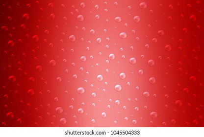 Light Red vector texture with disks. Beautiful colored illustration with blurred circles in nature style. Pattern can be used as texture of water, rain drops.