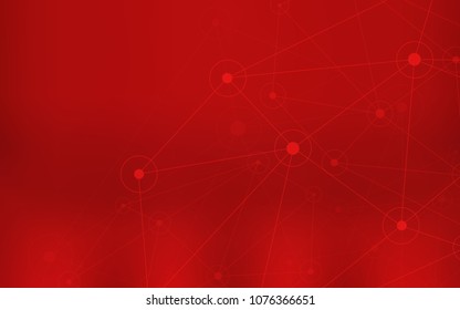 Light Red vector texture with disks, lines. Abstract illustration with colorful discs and triangles. Completely new template for your brand book.