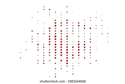 Light Red vector  texture with disks. Modern abstract illustration with colorful water drops. The pattern can be used for aqua ad, booklets.