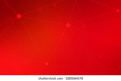 Light Red vector texture with disks, lines. Decorative design in abstract style with triangle structure. Pattern can be used for beautiful websites.