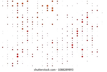 Light Red vector  texture with disks. Glitter abstract illustration with blurred drops of rain. New design for ad, poster, banner of your website.