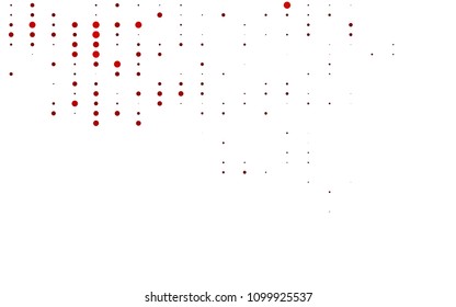 Light Red vector  texture with disks. Abstract illustration with colored bubbles in nature style. Completely new template for your brand book.