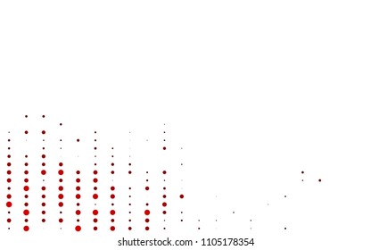 Light Red vector  texture with disks. Glitter abstract illustration with blurred drops of rain. The pattern can be used for ads, leaflets of liquid.