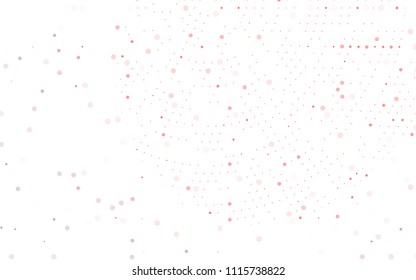 Light Red vector  texture with disks. Modern abstract illustration with colorful water drops. Completely new template for your brand book.