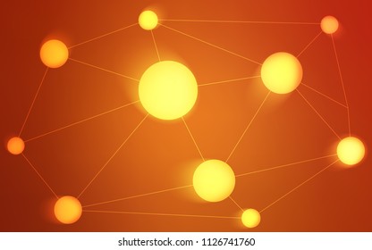 Light Red vector texture with disks, lines. Decorative design in abstract style with triangle structure. Pattern can be used for ads, leaflets.