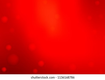 Light Red vector texture with disks. Glitter abstract illustration with blurred drops of rain. Beautiful design for your business natural advert.