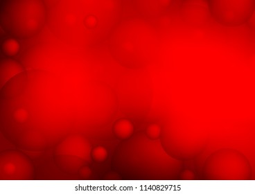 Light Red vector texture with disks. Blurred decorative design in abstract style with bubbles. The pattern can be used for ads, leaflets of liquid.