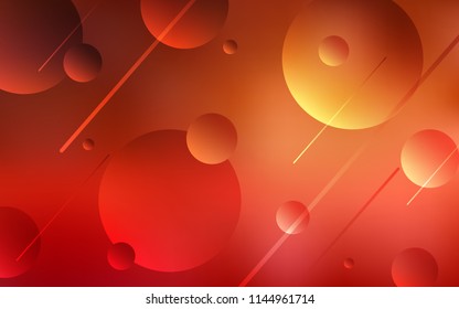 Light Red vector texture with disks. Blurred decorative design in abstract style with bubbles. Pattern can be used for beautiful websites.