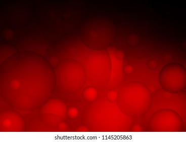 Light Red vector texture with disks. Blurred decorative design in abstract style with bubbles. Completely new template for your brand book.