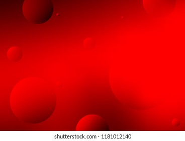 Light Red vector texture with disks. Beautiful colored illustration with blurred circles in nature style. Beautiful design for your business natural advert.