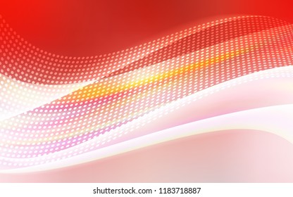 Light Red vector texture with disks, lines. Modern abstract colorful illustration with spheres and lines. Pattern for design of window blinds, curtains.