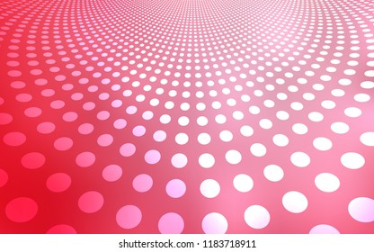 Light Red vector texture with disks. Illustration with set of shining colorful abstract circles. Pattern can be used for beautiful websites.