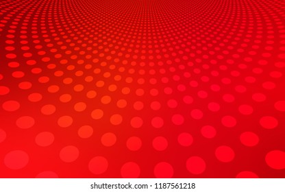 Light Red vector texture with disks. Illustration with set of shining colorful abstract circles. Beautiful design for your business advert.