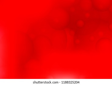 Light Red vector texture with disks. Glitter abstract illustration with blurred drops of rain. The pattern can be used for ads, leaflets of liquid.