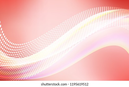 Light Red vector texture with disks, lines. Modern abstract colorful illustration with spheres and lines. Pattern for textures of wallpapers.