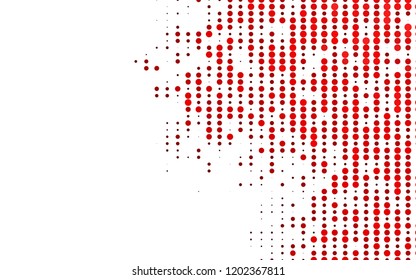 Light Red vector texture with disks. Illustration with set of shining colorful abstract circles. Pattern for ads, booklets.