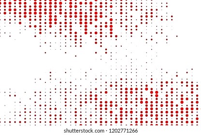 Light Red vector texture with disks. Illustration with set of shining colorful abstract circles. Template for your brand book.