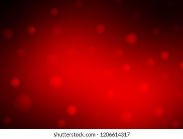 Light Red vector texture with disks. Blurred bubbles on abstract background with colorful gradient. Completely new template for your brand book.