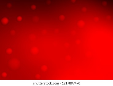 Light Red vector texture with disks. Beautiful colored illustration with blurred circles in nature style. The pattern can be used for aqua ad, booklets.