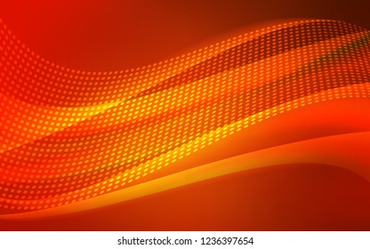 Light Red vector texture with disks, lines. Design with connection of dots and lines on colorful background. Design for textile, fabric, wallpapers.