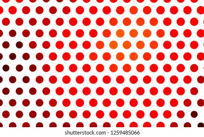 Light Red vector texture with disks. Glitter abstract illustration with blurred drops of rain. Template for your brand book.