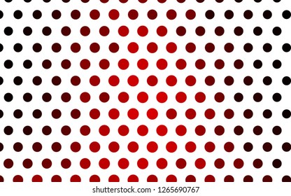 Light Red vector texture with disks. Abstract illustration with colored bubbles in nature style. Pattern for ads, booklets.