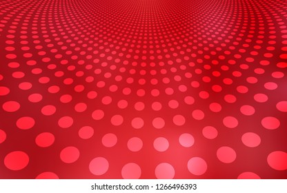 Light Red vector texture with disks. Modern abstract illustration with colorful water drops. Pattern can be used for ads, leaflets.