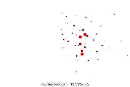 Light Red vector texture with disks. Colorful illustration with blurred circles in nature style. Pattern for beautiful websites.