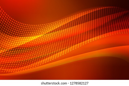 Light Red vector texture with disks, lines. Design with connection of dots and lines on colorful background. Trendy design for wallpaper, fabric makers.