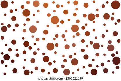 Light Red vector  texture with disks. Blurred bubbles on abstract background with colorful gradient. Design for your business advert.