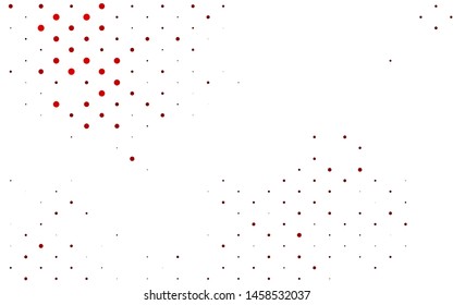 Light Red vector texture with disks. Blurred bubbles on abstract background with colorful gradient. Design for business adverts.