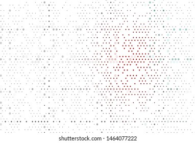 Light Red vector texture with disks. Blurred bubbles on abstract background with colorful gradient. Completely new template for your brand book.