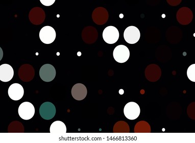 Light Red vector texture with disks. Beautiful colored illustration with blurred circles in nature style. Completely new template for your brand book.