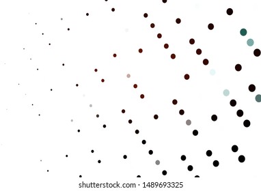 Light Red vector texture with disks. Blurred bubbles on abstract background with colorful gradient. Completely new template for your brand book.