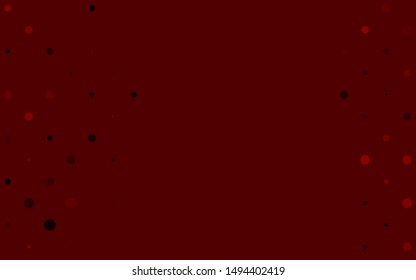 Light Red vector texture with disks. Illustration with set of shining colorful abstract circles. Template for your brand book.